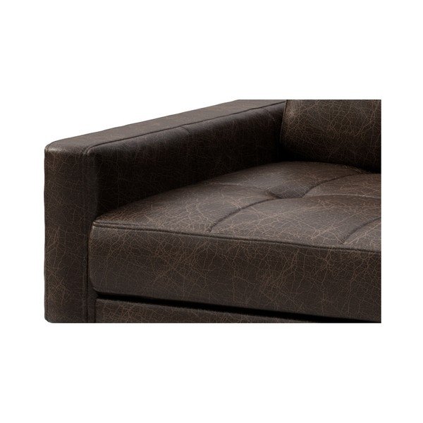 Divano in pelle marrone scuro, 173 cm Musso - MESONICA-image-4