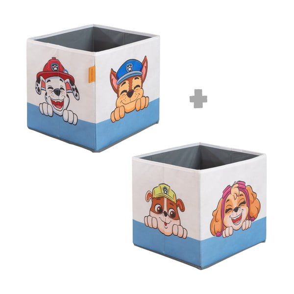Set di organizer per giochi da bambino in tessuto 2 pz 27x27x27 cm Paw Patrol – Roba