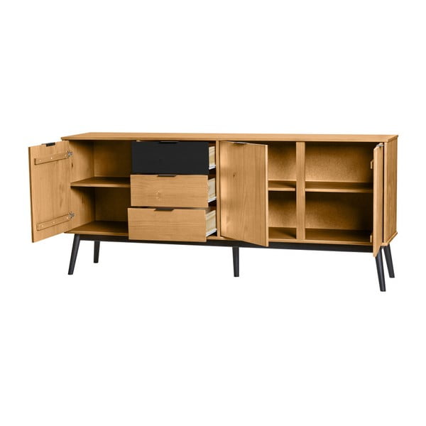 Credenza in legno di pino marrone Estela, larghezza 171 cm - Marckeric-image-3