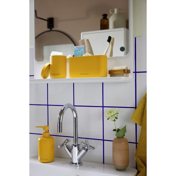 Organizer da bagno in poliresina color senape per dischetti di cotone Tom Tailor T-Color Bath – Wenko-image-4