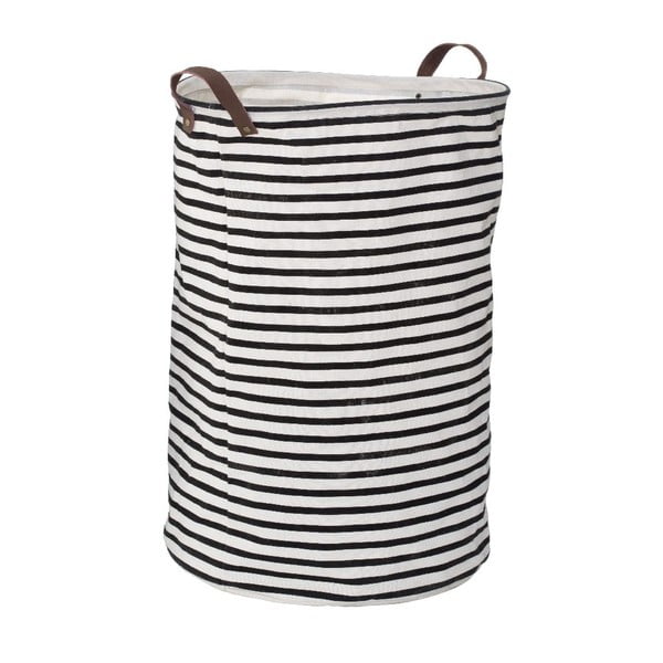 Cesto per la biancheria a righe bianche e nere Stripe, 69 l - Premier Housewares