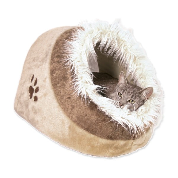 Cucù beige in felpa per gatto 35x26 cm Trixie Minou – Plaček Pet Products-image-1
