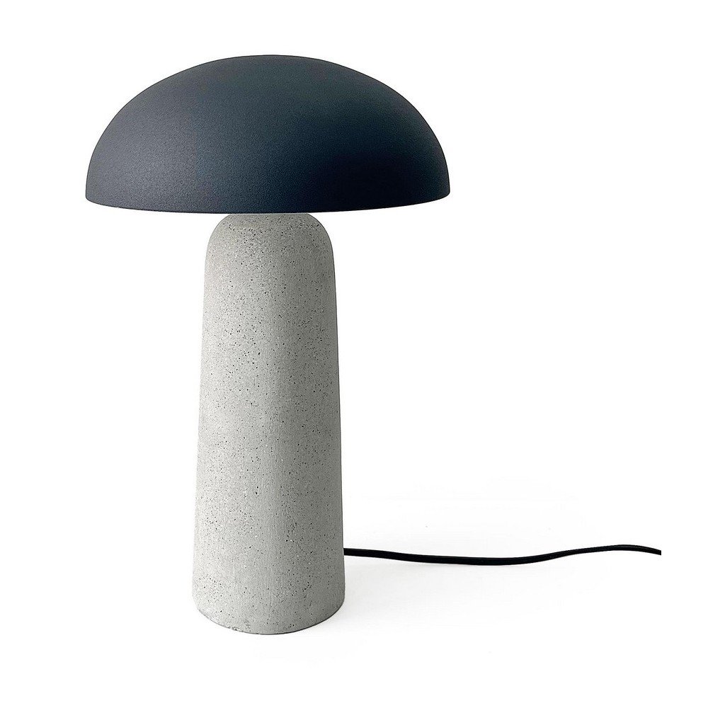 Lampada da tavolo grigia in calcestruzzo con paralume in metallo (altezza totale 39,5 cm) Delphine – Bizzotto | Abat-jour e lampade da tavolo
