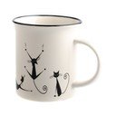 Tazza in porcellana Cats Nero, 310 ml - Dakls