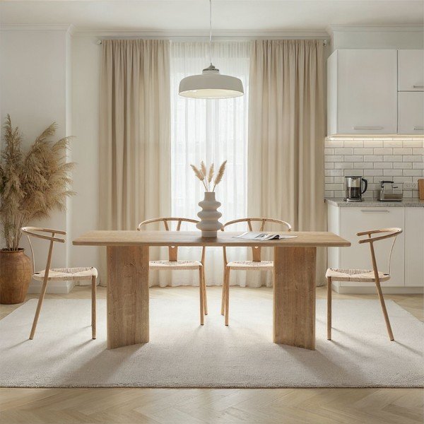 Tavolo da pranzo con effetto rovere 90x180 cm Linza – Kalune Design-image-1