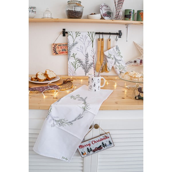Set di 2 asciugamani in cotone 50x70 cm Christmas Twigs - Butter Kings-image-1