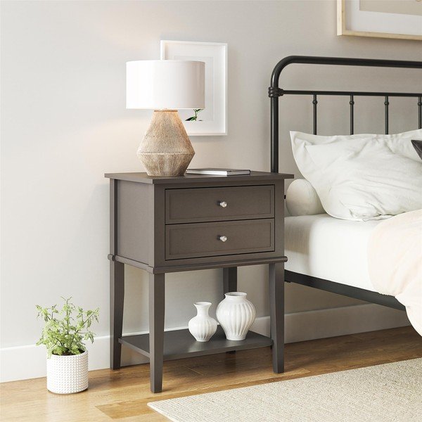 Comodino grigio Franklin - Støraa-image-1