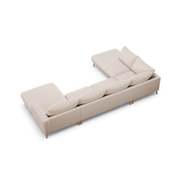 Divano angolare beige (a U) Naomi – Micadoni -image-3