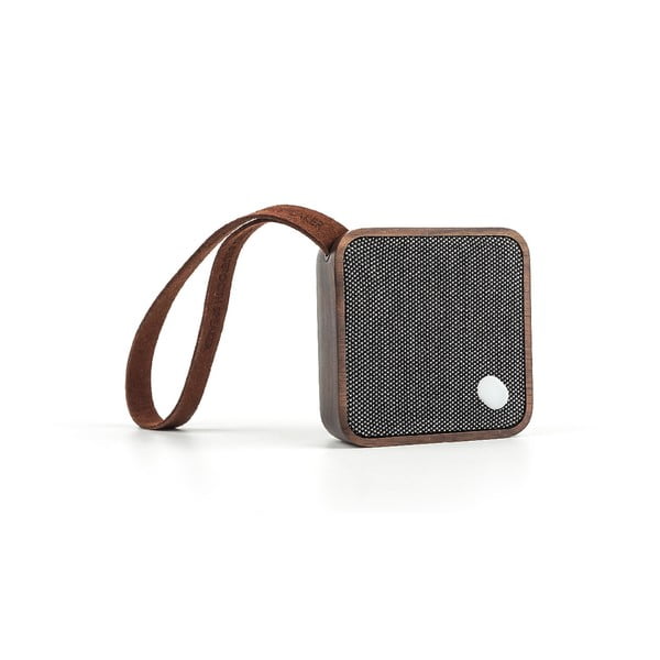 Altoparlante Bluetooth quadrato nero marrone scuro - Gingko