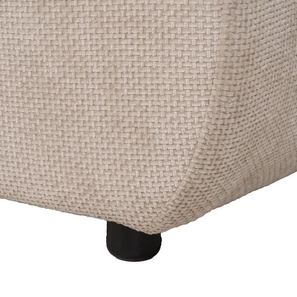 Poggiapiedi beige con rivestimento in ciniglia Minimal – Ixia-image-3