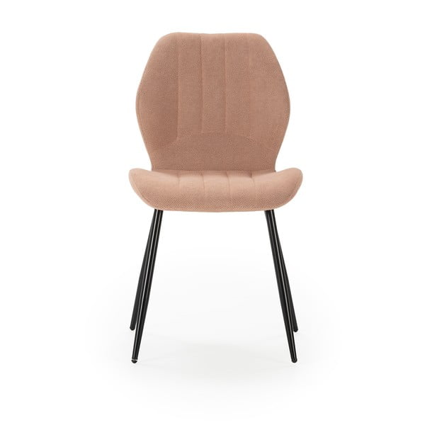 Set di sedie da pranzo color salmone 4 pz pezzi Milu - Marckeric-image-2