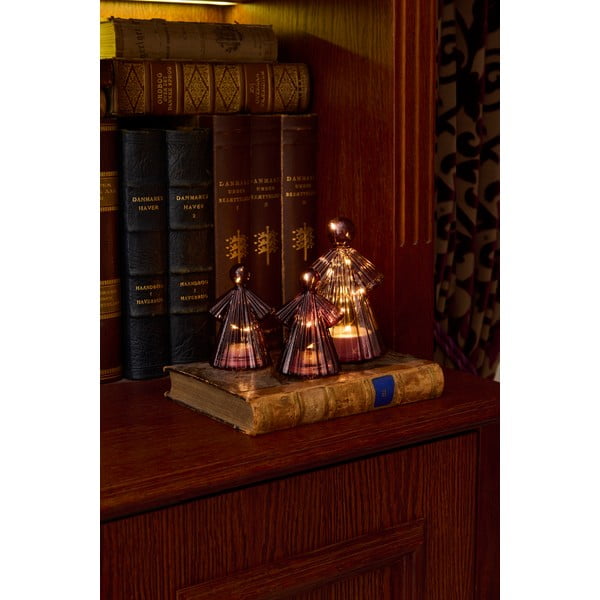 Decorazioni luminose bordeaux in set di 2 pezzi ø 6,5 cm Alberte - Sirius-image-1