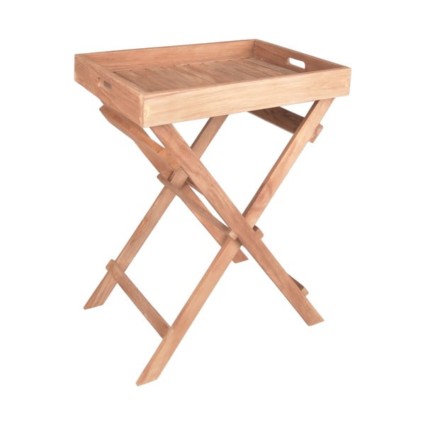 Tavolino da giardino in teak massiccio 29x39 cm Bacan – Garden Pleasure