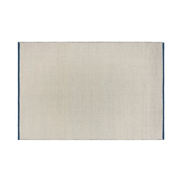 Tappeto blu/beige in lana tessuto a mano 200x300 cm Lenu – noo.ma