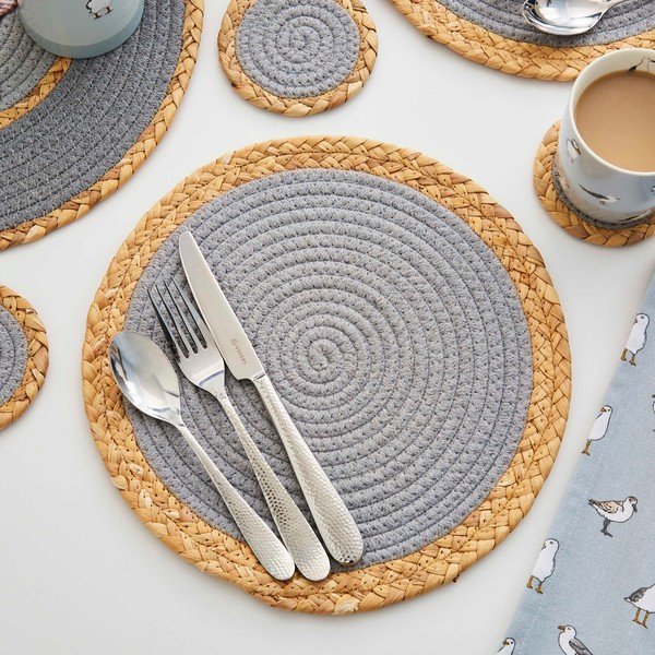 Tovagliette in set in erba marina 2 pz ø 30 cm Costal Birds – Cooksmart ®-image-1