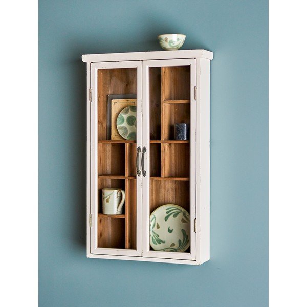 Vetrina bianca in abete massiccio 50x80x14 cm Hazem – Bloomingville-image-1