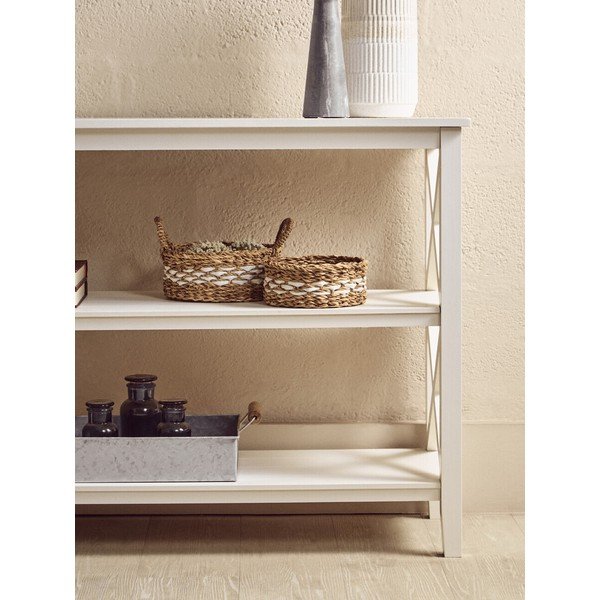 Scaffale bianco in pino massiccio 120x81x40 cm Heritage – Premier Housewares-image-4