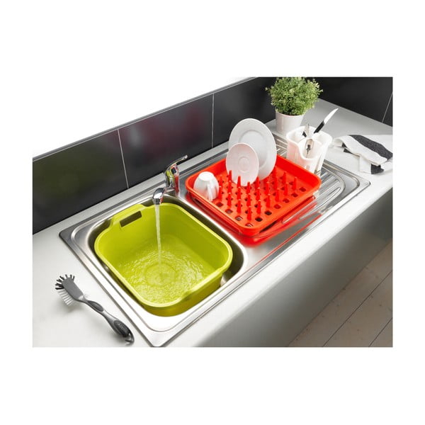 Scolapiatti in plastica per posate bianco 14x14 cm Signature – Addis-image-1