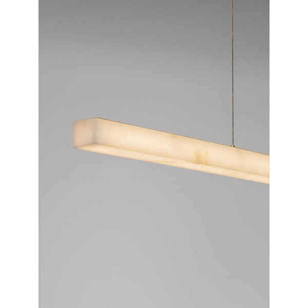 Lampadario LED bianco/color ottone con effetto pietra con intensità regolabile Vaster – Nova Luce-image-2