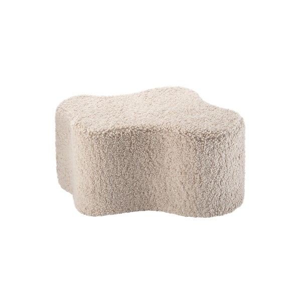 Pouf per bambini marrone chiaro con rivestimento in bouclé Cloud – Wigiwama