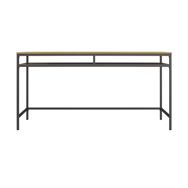 Scrivania con piano effetto rovere 51x153 cm Bradford - Støraa-image-2