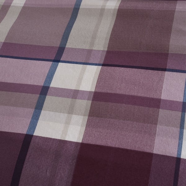 Biancheria da letto singola viola 135x200 cm Check - Catherine Lansfield-image-4