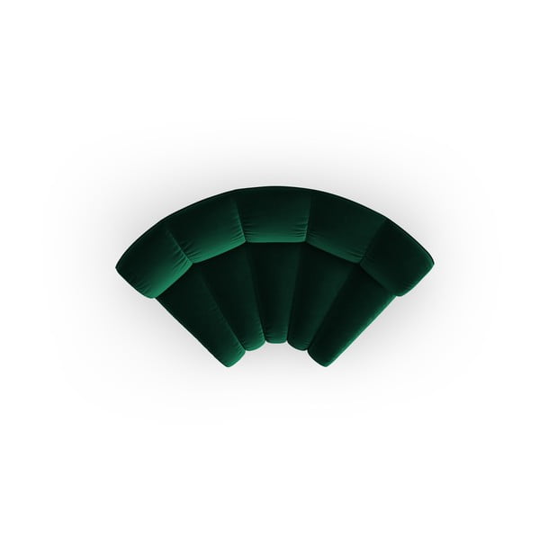 Parte divano componibile verde con rivestimento in velluto e composizione variabile Lupine – Micadoni -image-2