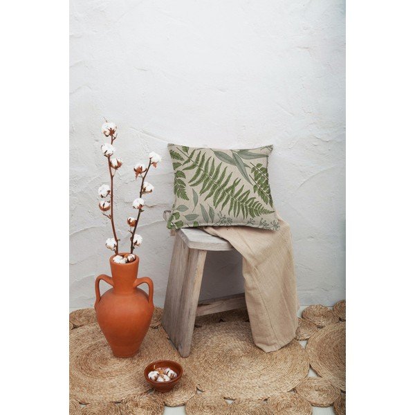 Cuscino verde e beige , 45 x 45 cm Botanical - Surdic-image-1