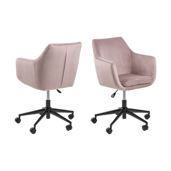 Sedia da ufficio rosa Nora - Actona-image-4