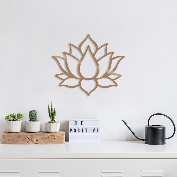 Decorazione murale in oro Lotus - Wallity-image-1