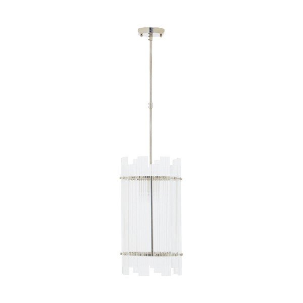 Lampadario argentato in metallo con paralume in vetro ø 27 cm Ritz – Premier Housewares