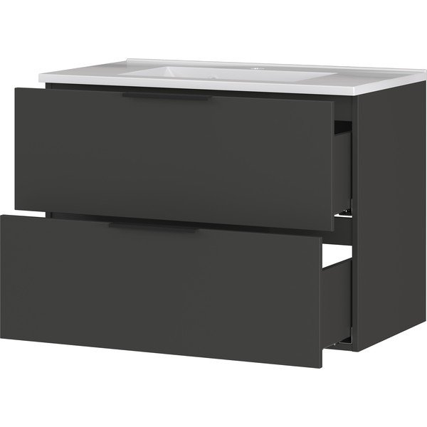 Mobile con lavello color antracite opaco da appendere 81x61 cm Crandon – Germania-image-3