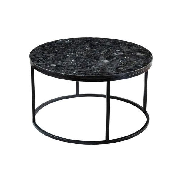 Tavolino in granito nero Nero , ⌀ 85 cm Crystal - RGE