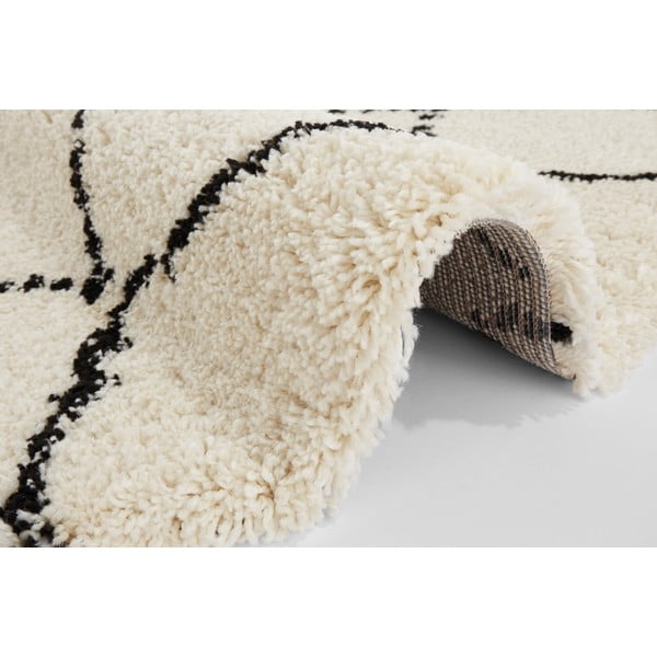 Tappeto beige e nero , ⌀ 120 cm Hash - Mint Rugs-image-1
