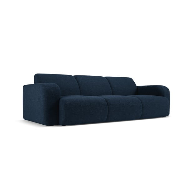 Divano bouclé blu scuro 235 cm Molino - Micadoni Home-image-2