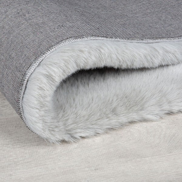 Tappeto in pelliccia sintetica grigio chiaro 200x290 cm Ivy Luxury Fur - Flair Rugs-image-3