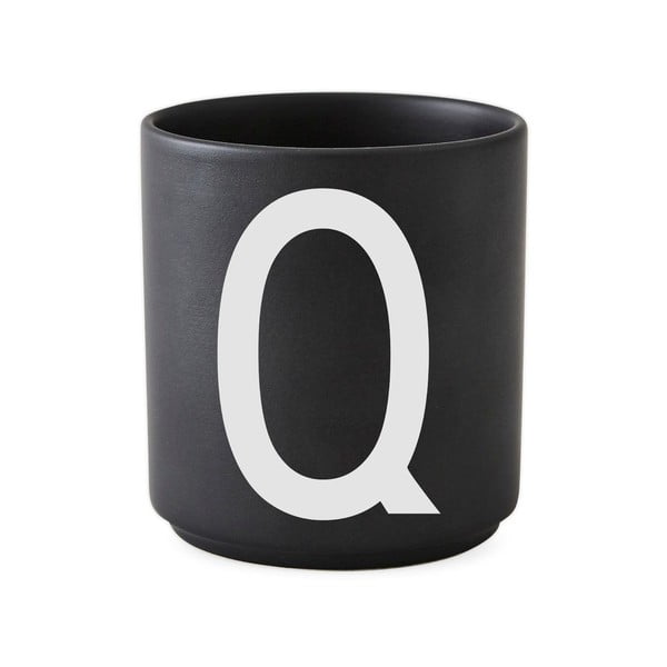 Tazza in porcellana nera Alphabet Q, 250 ml A-Z - Design Letters