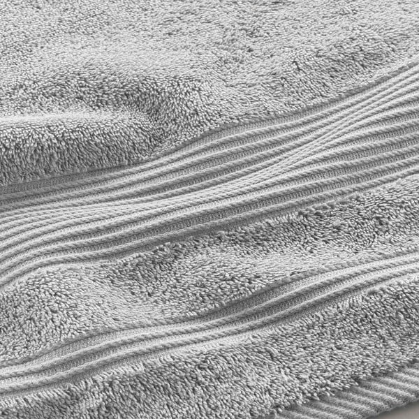 Asciugamano in spugna di cotone grigio chiaro 90x150 cm Tendresse - douceur d'intérieur-image-2