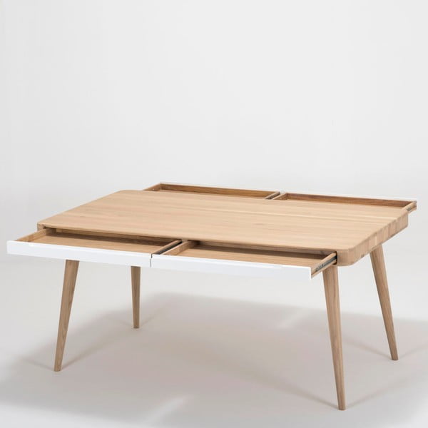 Tavolo da pranzo in rovere Due, 140 x 90 cm Ena - Gazzda-image-3