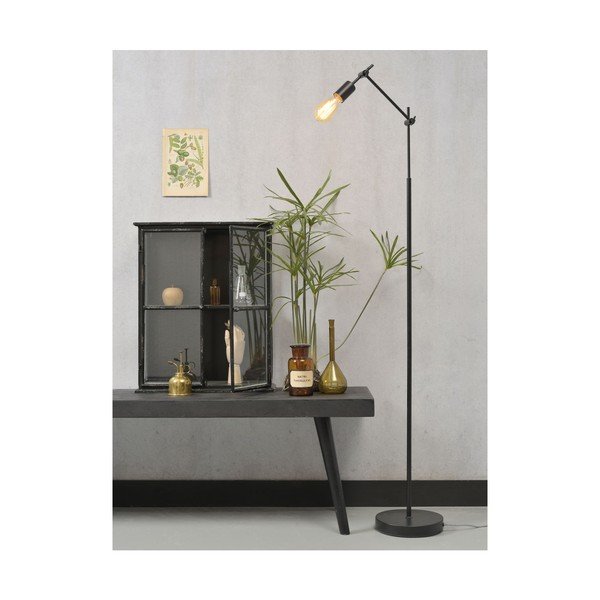 Lampada da terra nera con paralume in metallo (altezza 170 cm) Sheffield - it's about RoMi-image-1