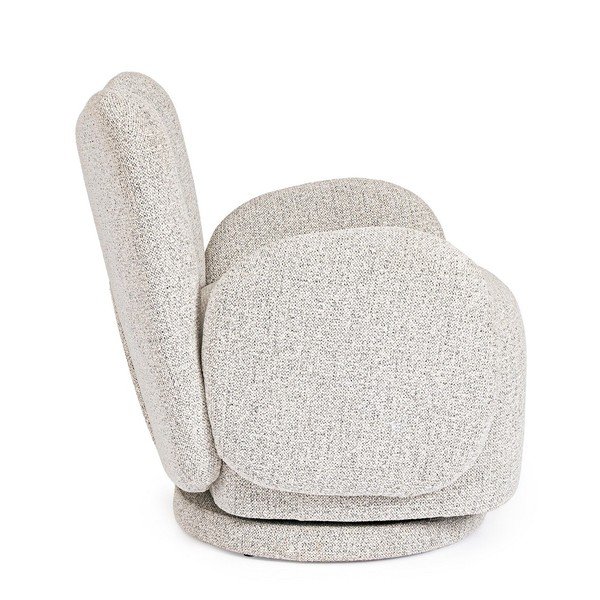 Poltrona grigio chiaro girevole Harper – Bizzotto-image-3