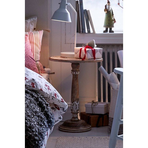 Tavolino rotondo in mango massiccio ø 45 cm Grenada – Jotex-image-2