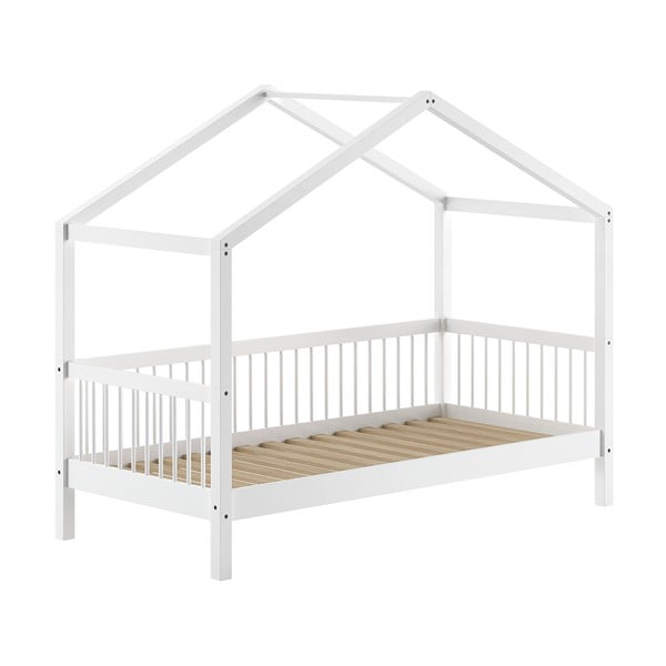 Letto per bambini in legno di faggio bianco 90x200 cm Forrest - Vipack