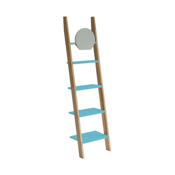 Mensola in legno turchese con specchio Scala Ashme - Ragaba