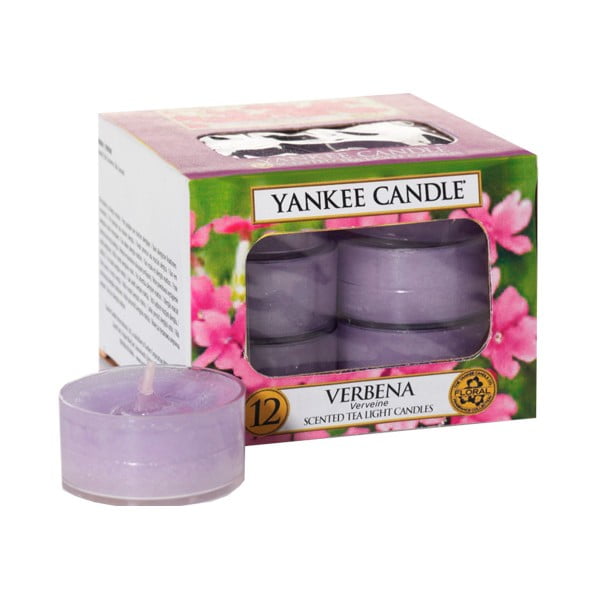 Set di 12 candele profumate, durata di combustione 4 ore Verbena - Yankee Candle