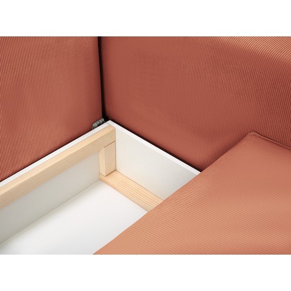 Divano letto in velluto a coste rosa Azalea - Mazzini Sofas-image-1