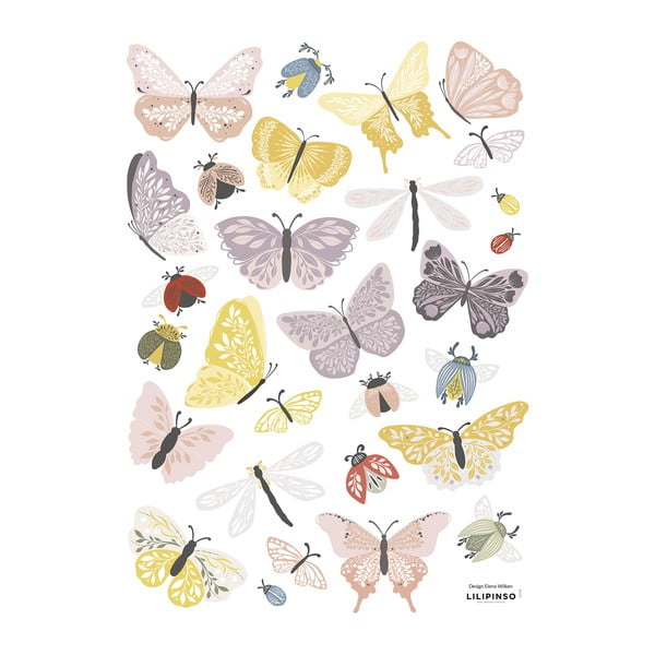 Foglio adesivo 30x42 cm Butterflies & Insects - Lilipinso