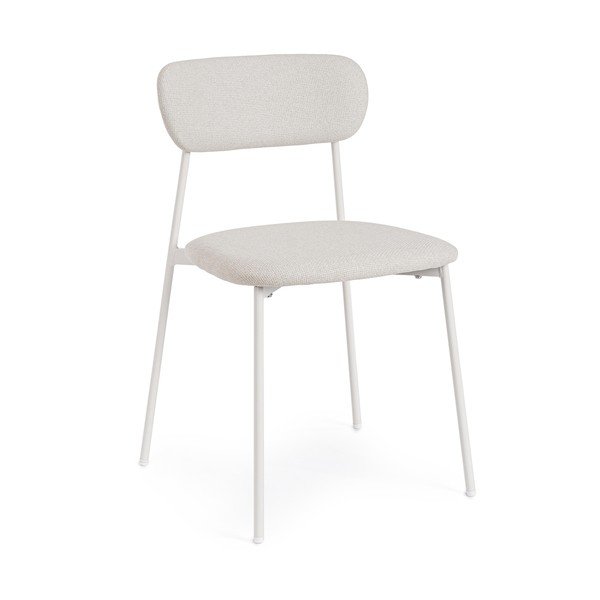 Sedia da pranzo bianca in imbottito Inka – Yes Everyday