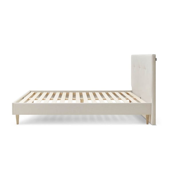 Letto matrimoniale imbottito beige con griglia 160x200 cm Tory - Bobochic Paris-image-2