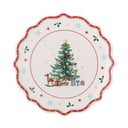 Piatto da portata rosso/color crema in ceramica a tema natalizio ø 17 cm Naive – Bloomingville